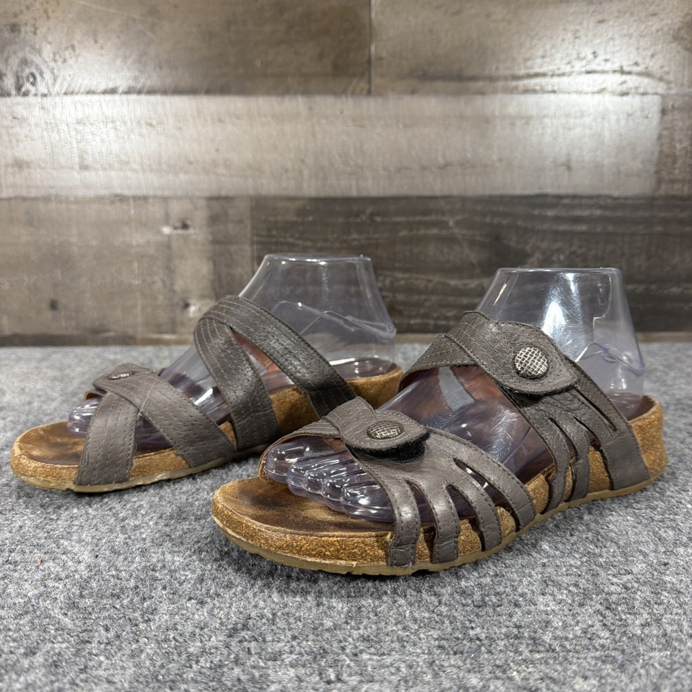 Haflinger Leather Sandals Adjustable Straps Slide Slip On Womens EU 38 US 7.5